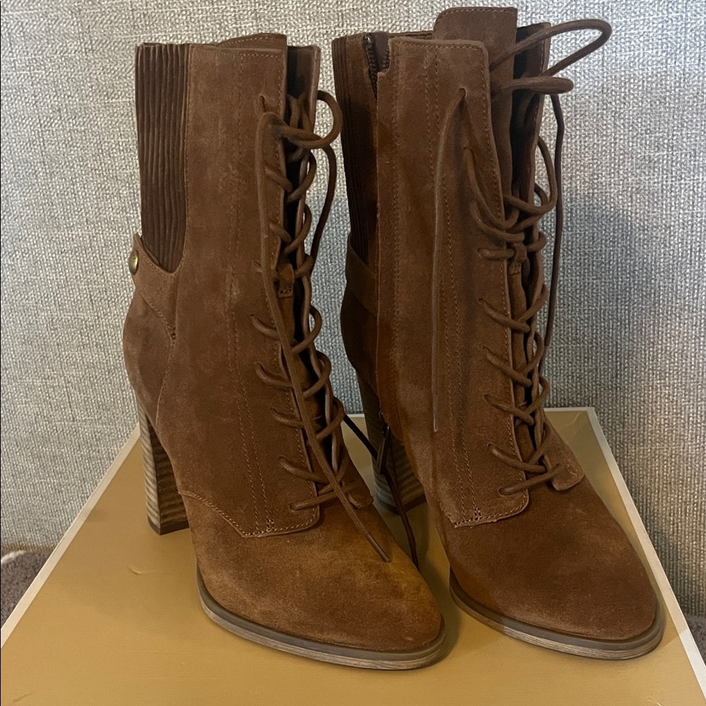 Michael Kors cardigan suede booties